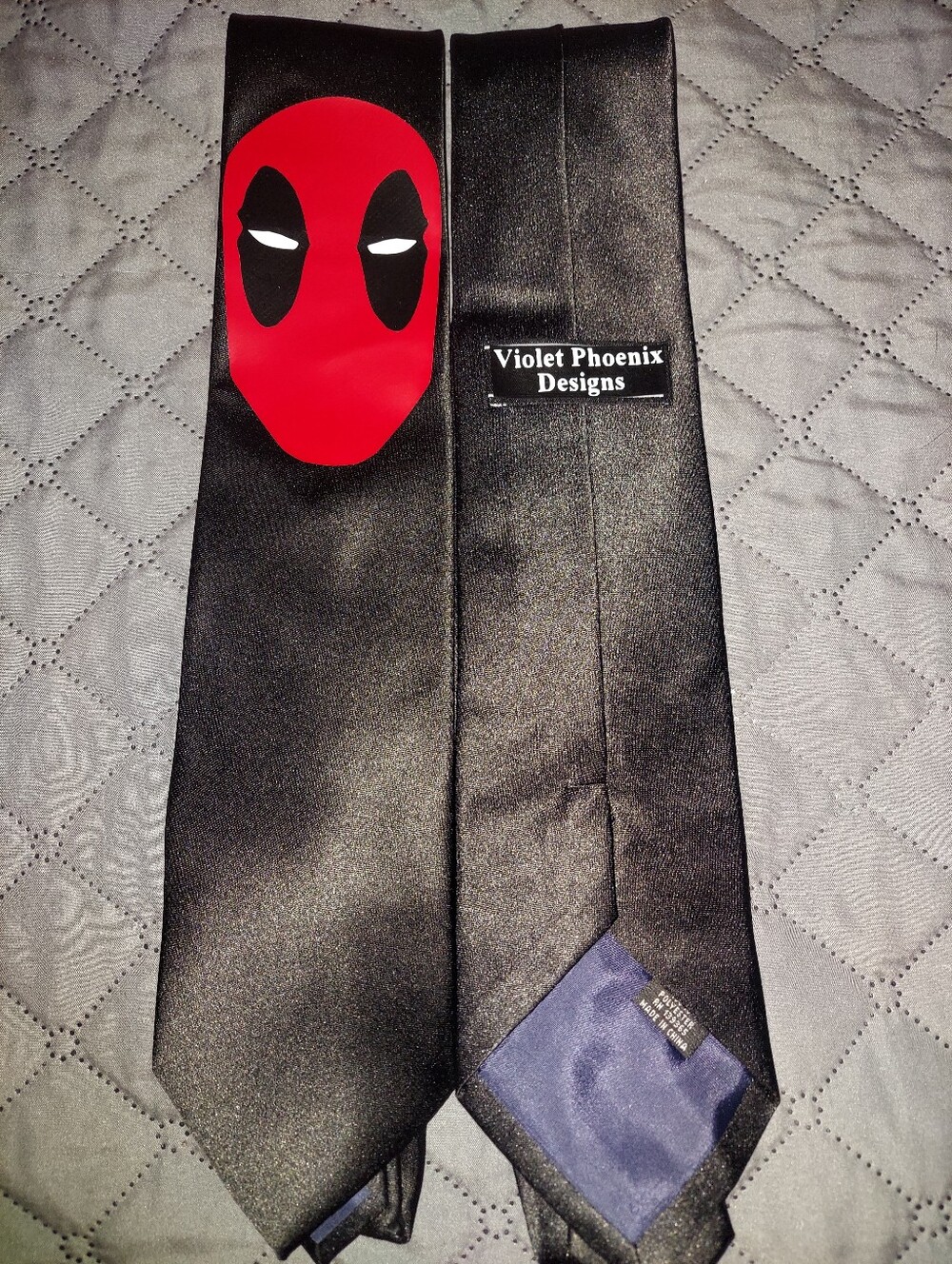 Men's Black Deadpool Tie